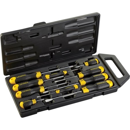 STANLEY Cushion Grip Screwdriver Set - 10 Pieces for Ultimate Precision & Comfort - SKU: 3253562650054